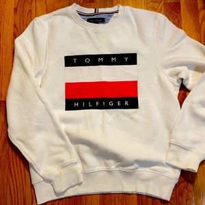 White Tommy Hilfiger Crew-Neck pullover